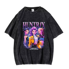 K-POP RUMI Printed Cotton Washed T-shirt