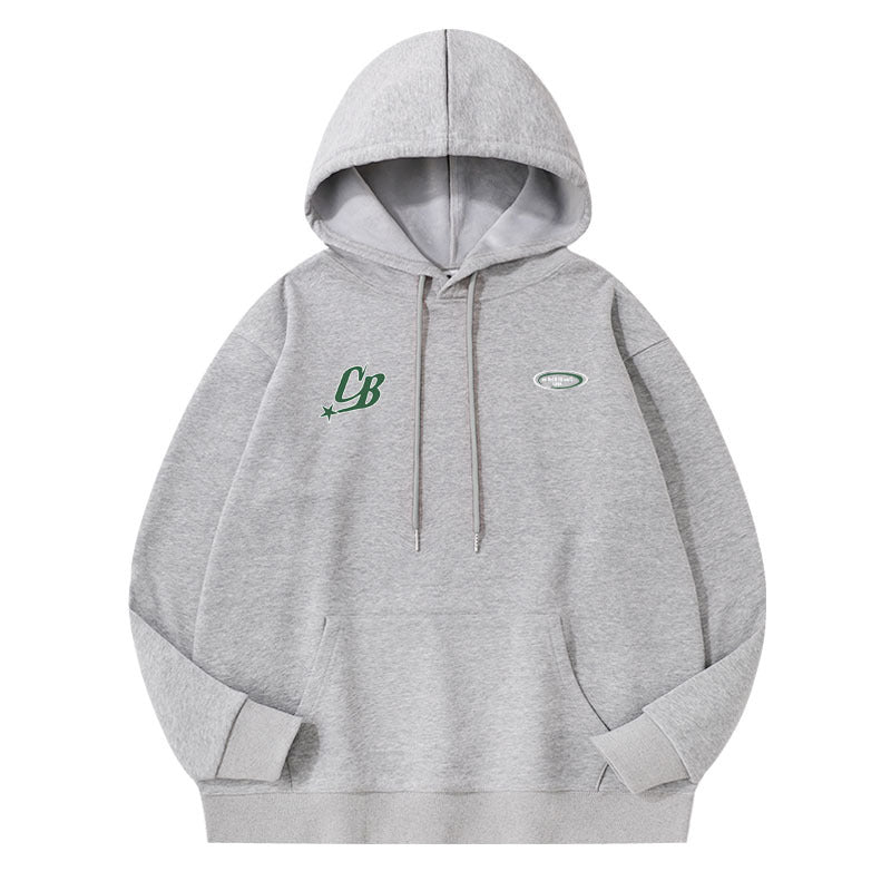 Haerin Letter Print Pullover Hoodie