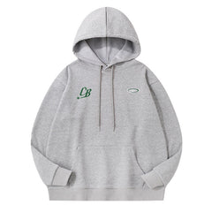 Haerin Letter Print Pullover Hoodie