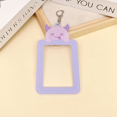 æ Karina Giselle Winter Ninging Acrylic Cartoon Card Holder Keychain