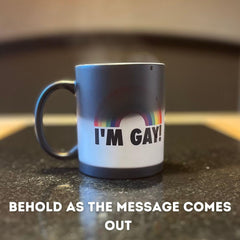 I'm Gay Rainbow Heat Change Funny Rude Mug