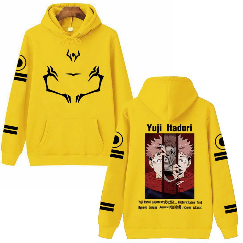 Unisex Anime Gojo Print Loose Hoodie