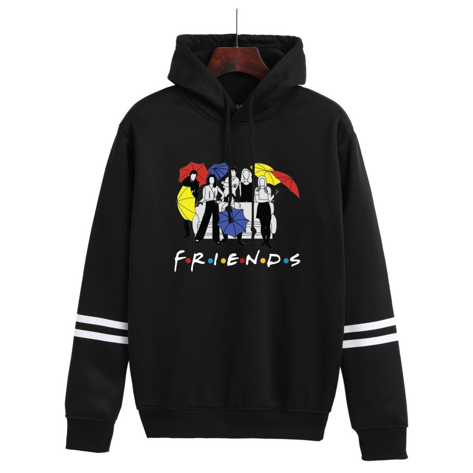 Unisex Casual Friends Print Loose Hoodie