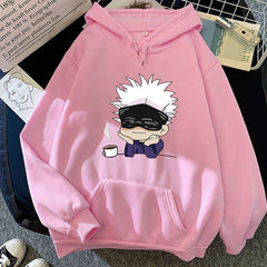 Cute Gojo Anime Printed Unisex Loose Hoodie