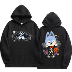 SKZ Halloween Printed Black Hoodie