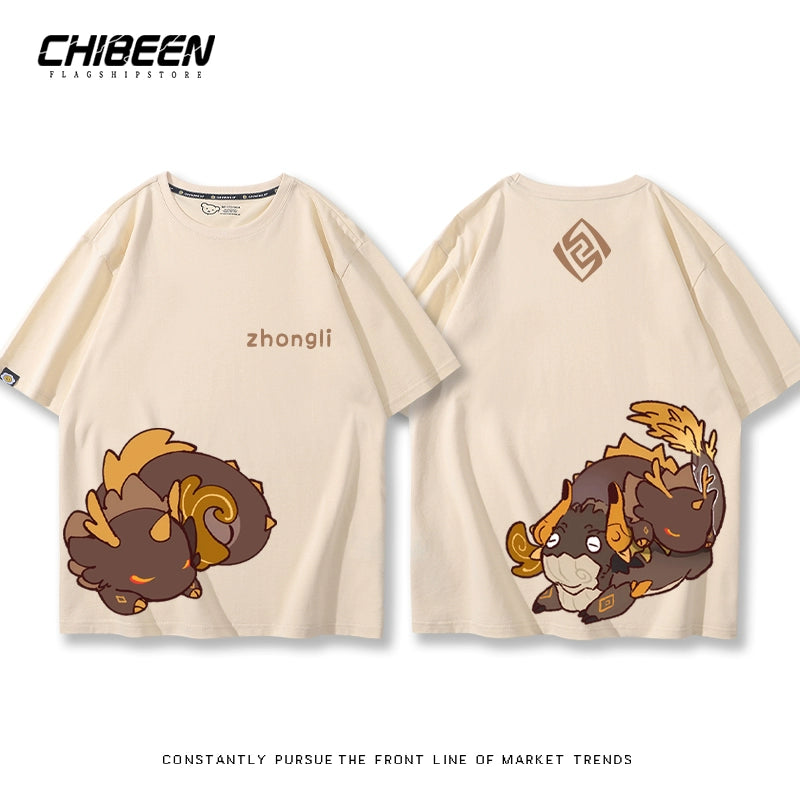 ZhongLi Game Print Short-sleeved T-shirt