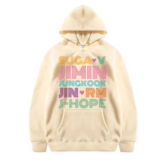 Casual SUGA JIMIN Printed Pullover Hoodie