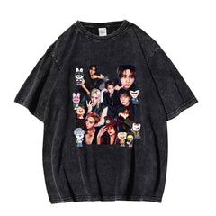 SKZ THIS & THAT Printed Cotton Washed T-shirt