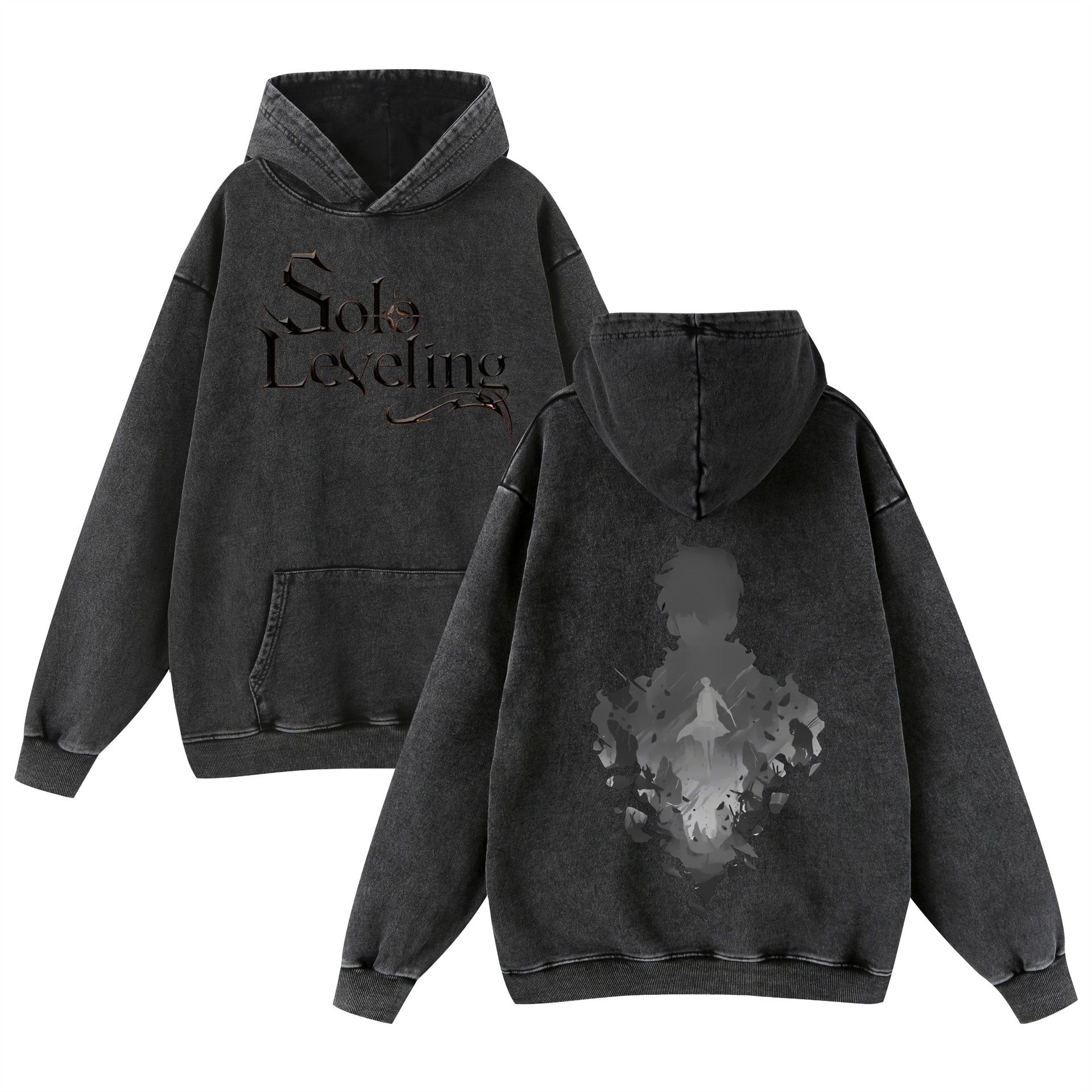 Jinwoo Anime Unsiex Washed Hoodie