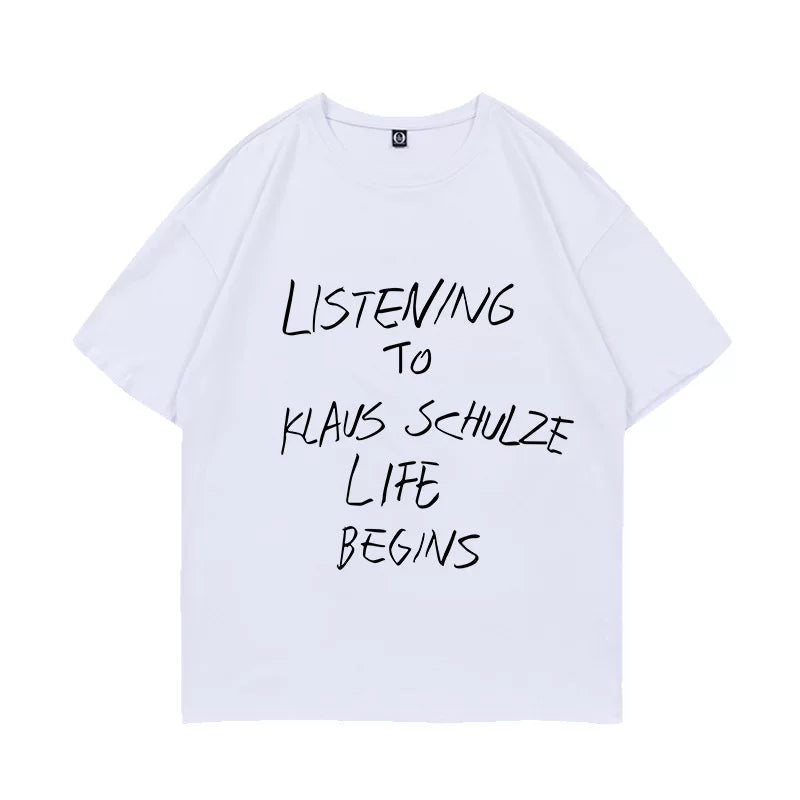 SOOBIN Same Letter Printed Short-sleeved T-shirt