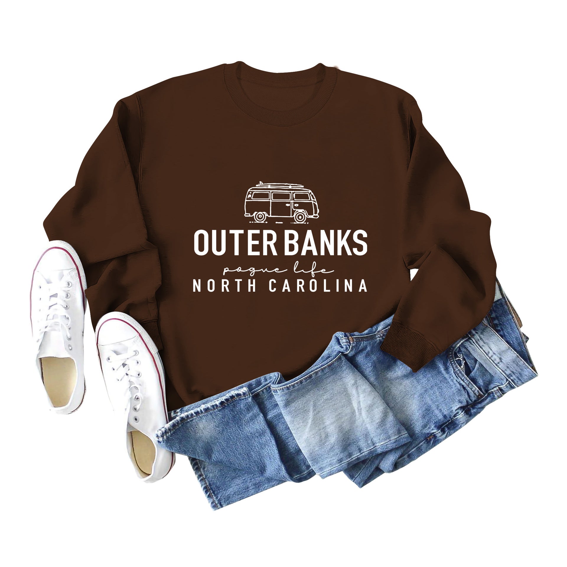 Women's Round Neck Loose Sweatshirt