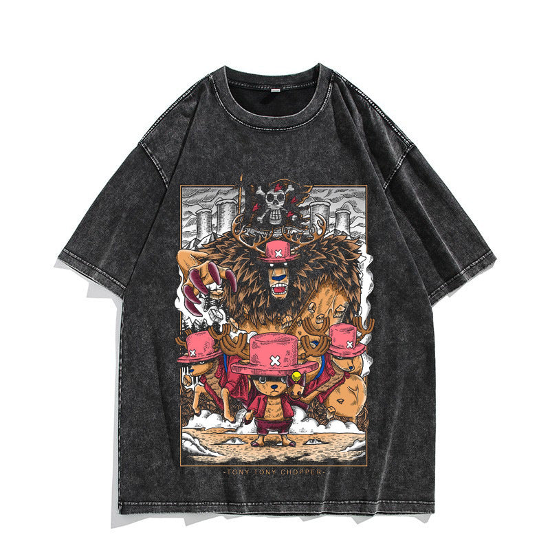 Luffy Short-sleeved Cotton Washed Tee
