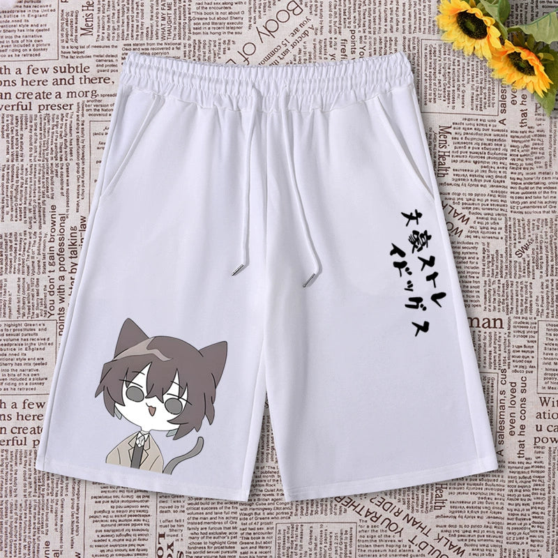 Casual Anime Logo Loose Shorts