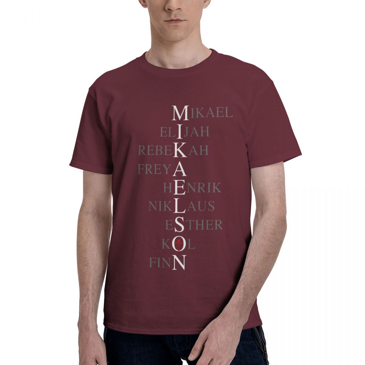 Mikaelson Family Letter Print T-shirt
