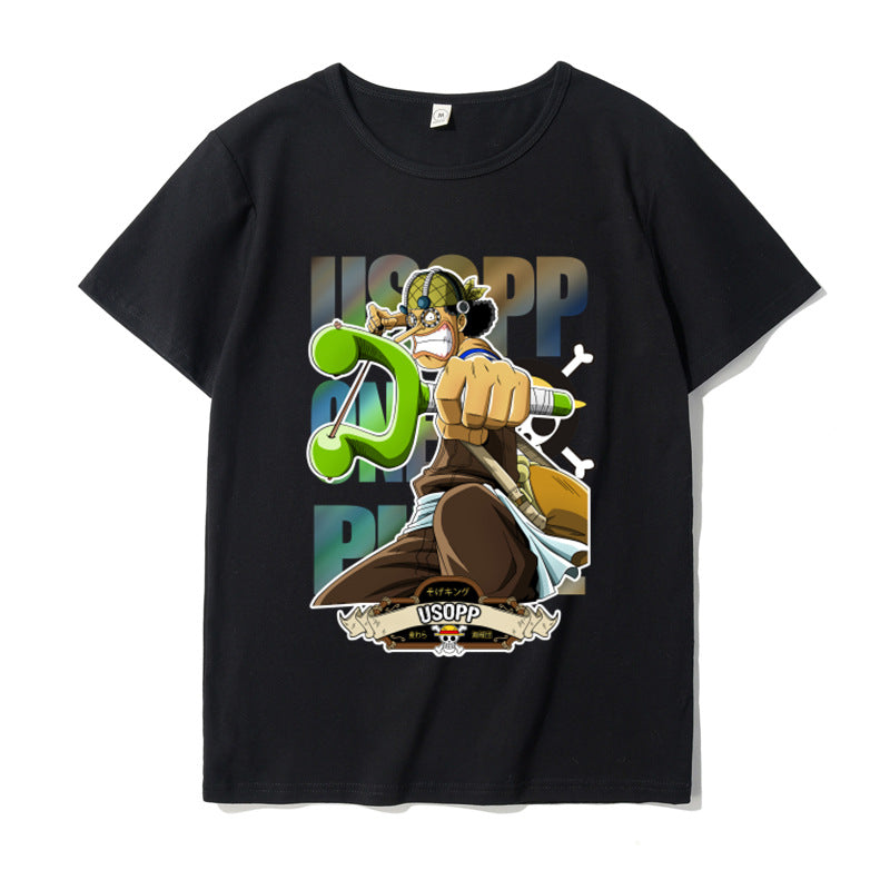 Casual Unisex Luffy Printed Short-sleeved Loose T-shirt