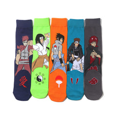 Trendy Men's Anime Cotton Socks