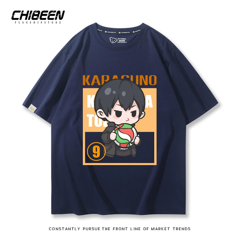 Hinata Anime Print Casual Cotton T-shirt