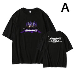 KPOP OUTLAW Print Loose T-shirt