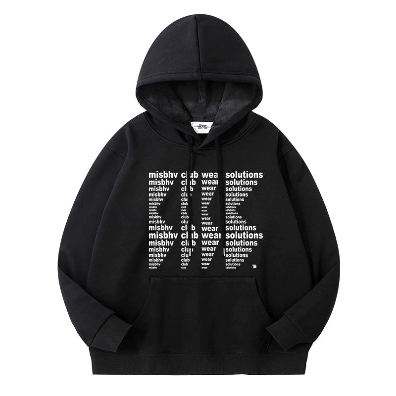 Men's and Women's Letter Printed Pullover Hoodie