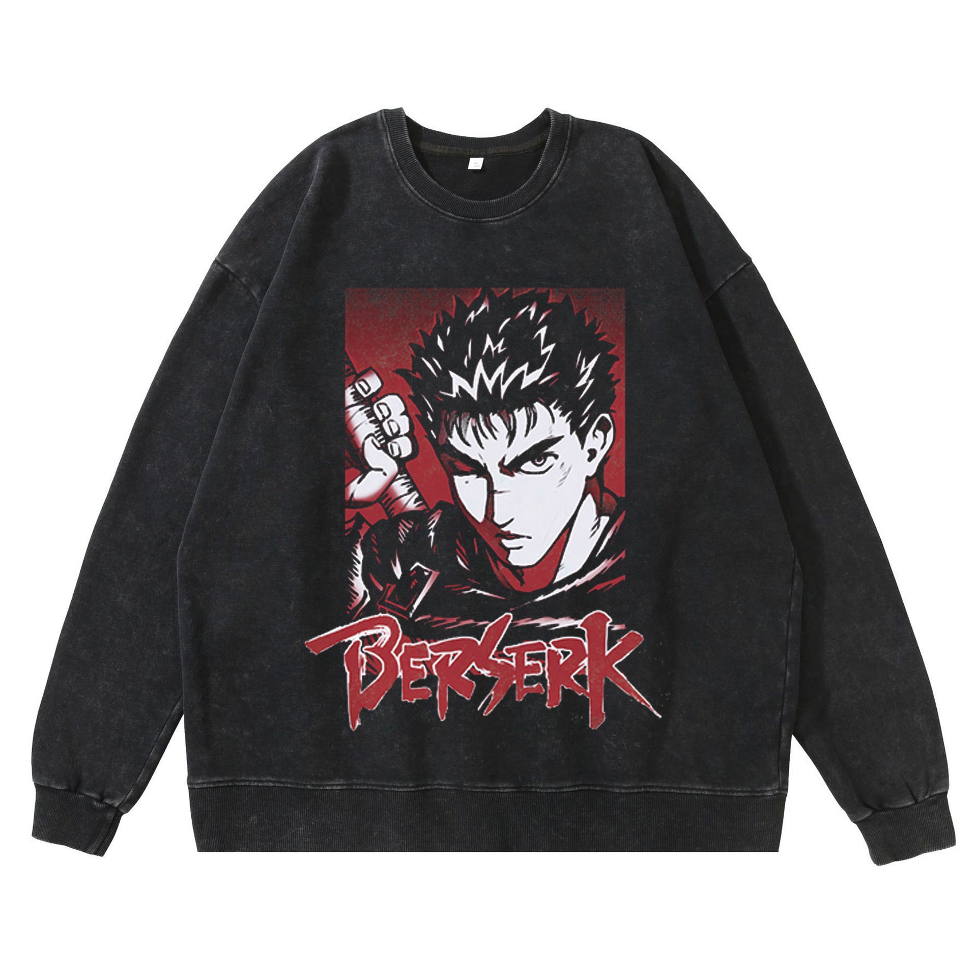 Vintage Anime Washed Crew Neck Sweatshirt