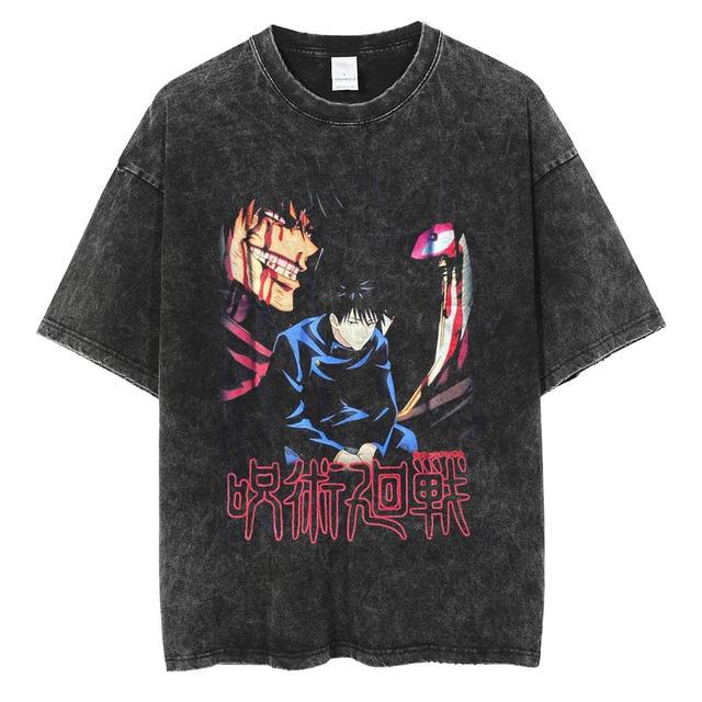 Men's Anime Printed Summer Loose Casual T-shirt