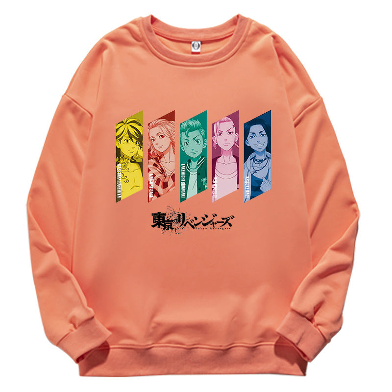 Anime Cotton Crew Neck Sweatshirt