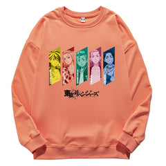 Anime Cotton Crew Neck Sweatshirt