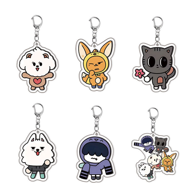 TXT Acrylic Keychain Pendant 6PCS