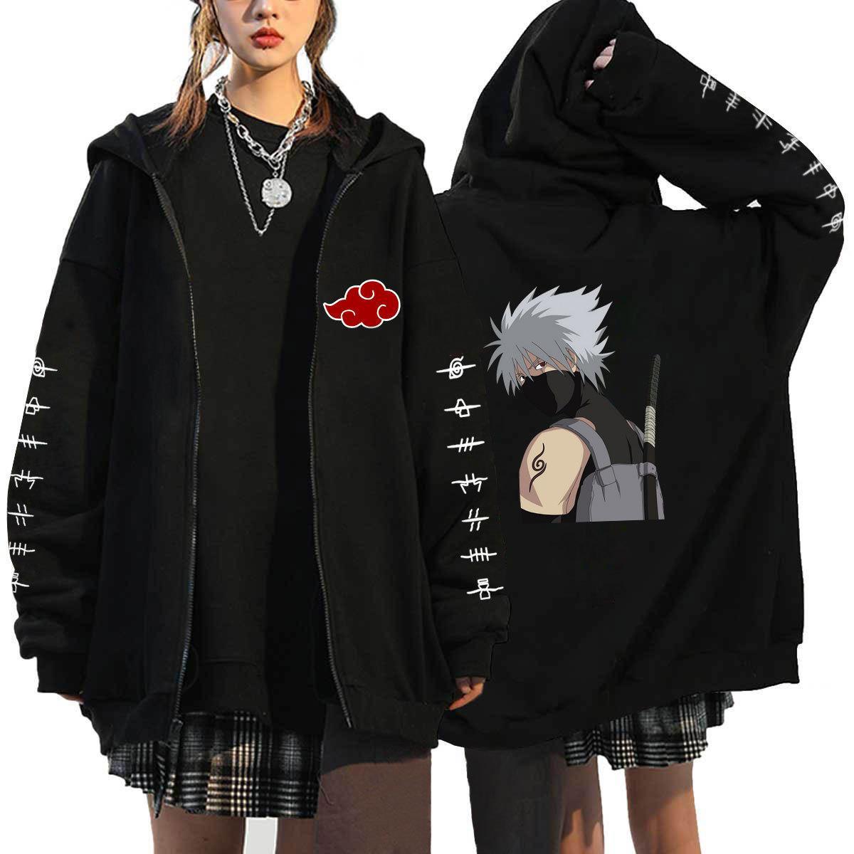 Unisex Anime Trendy Zipper Casual Hoodie