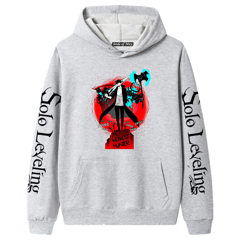Unisex Anime Pattern Printed Pullover Hoodie
