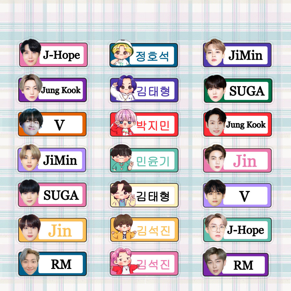 KPOP Acrylic Brooch Set