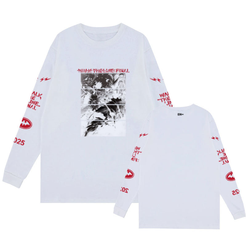 KPOP WalkTheLine Casual Long-sleeved T-shirt