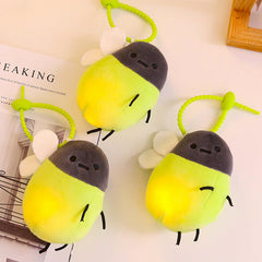 Cute Glowing Firefly Plush Doll Keychain Pendant