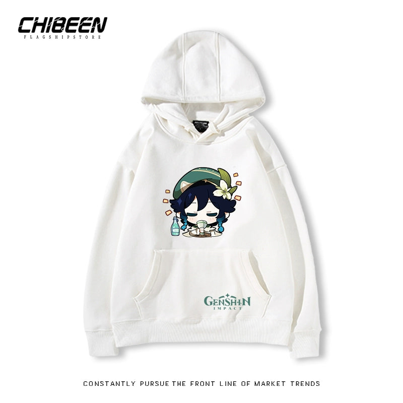 Unisex Venti Game Print Pullover Hoodie
