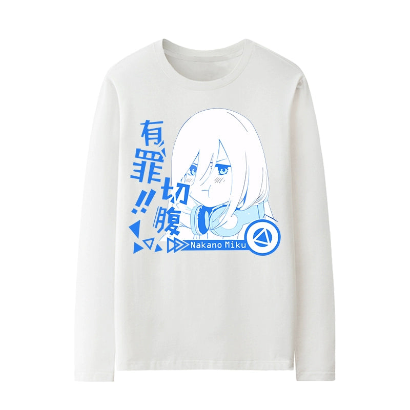 Men's Anime Long-sleeved Cotton T-shirt