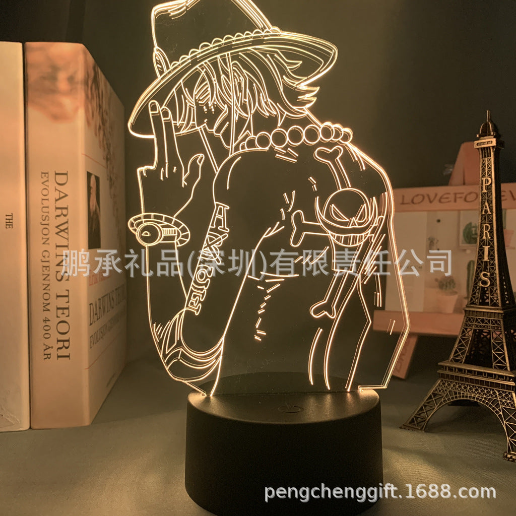 Colorful Luffy 3D Night Light