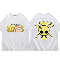 Unisex Anime Sanji Print Loose T-Shirt