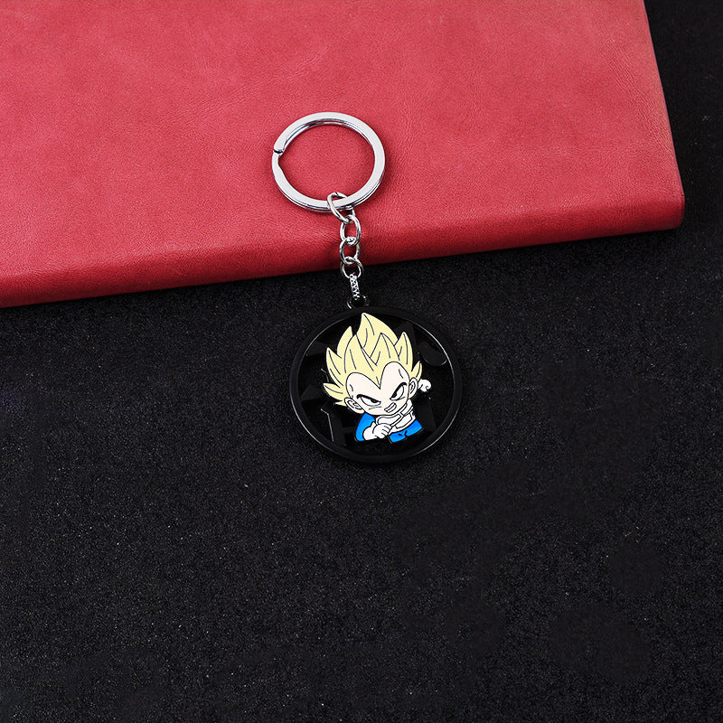 Rotating Goku Alloy Keychain Pendant