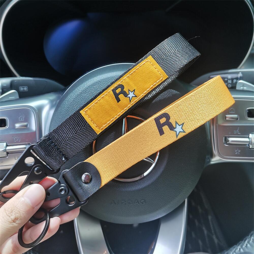 R Star Game Wrist Strap Rope Keychain