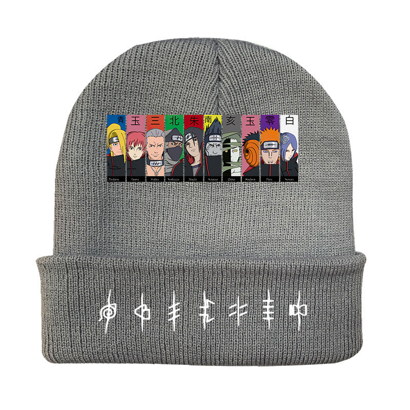 Versatile Anime Print Knitted Hat