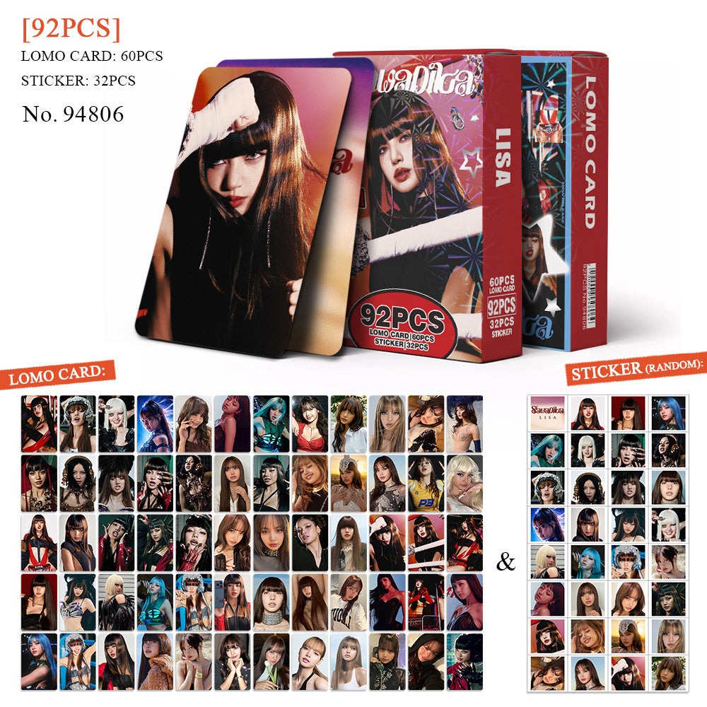 92PCS LISA SaWaDiKa Photo Card Star Sticker