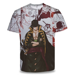 Men's Anime Digital Print Short-sleeved T-shirt