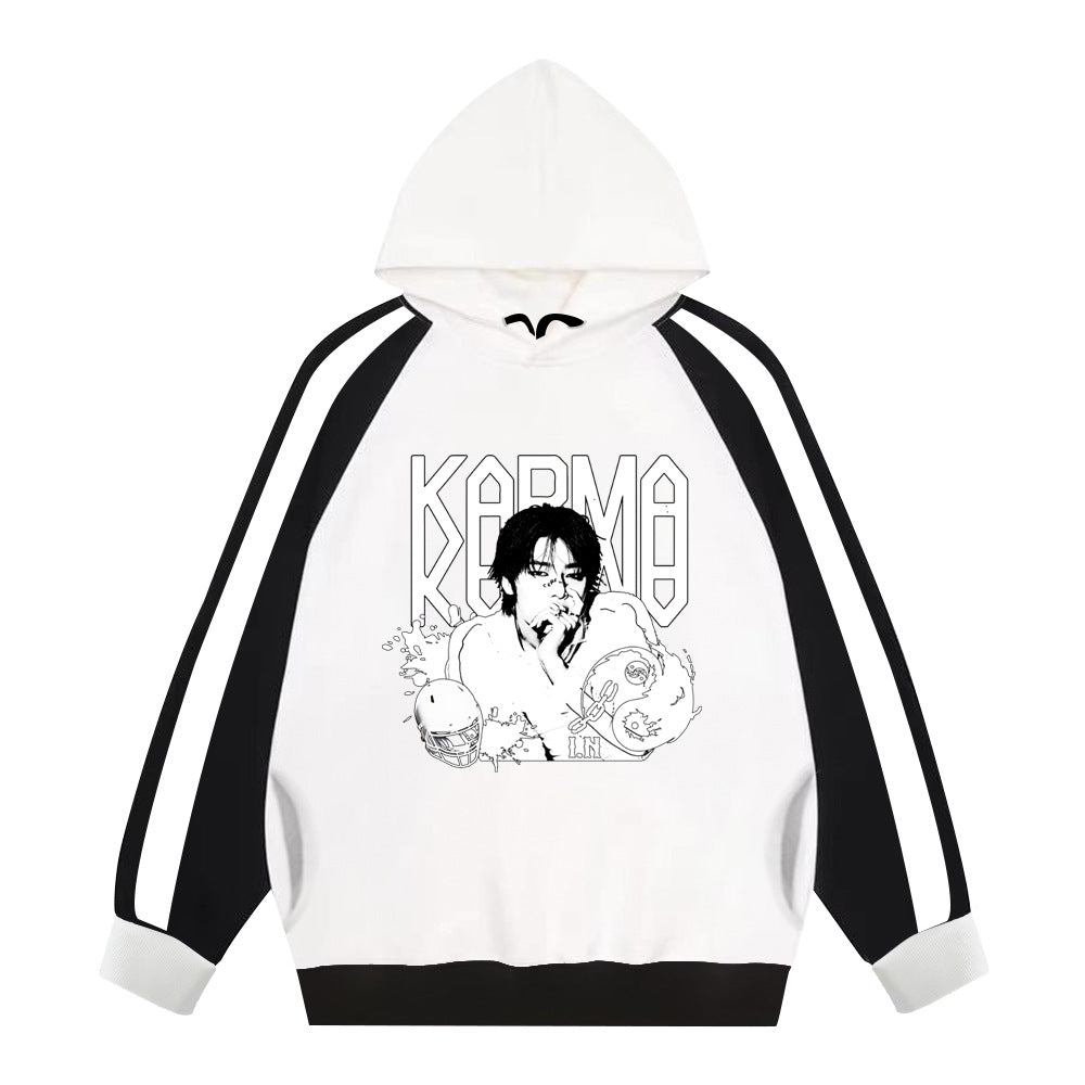 KPOP Album KARMA Character Ink Print Hoodie