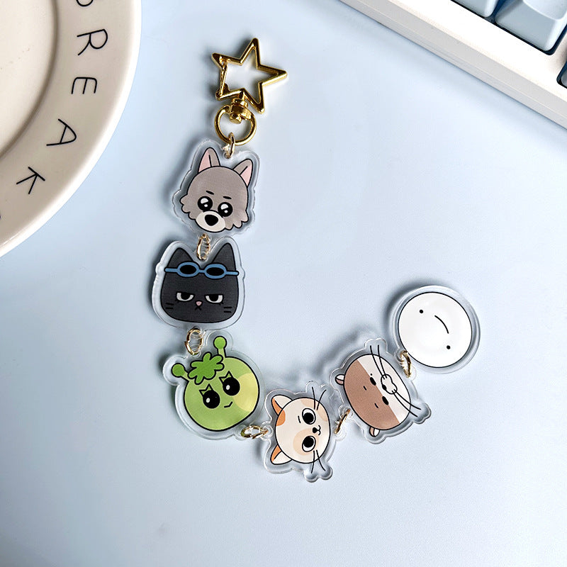 KPOP Cartoon Acrylic String of Keychain