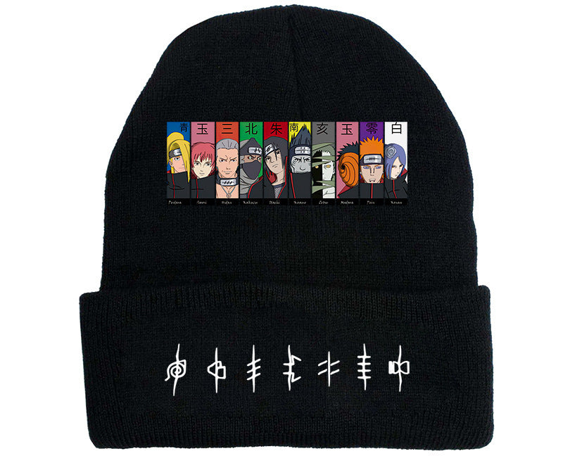 Versatile Anime Print Knitted Hat