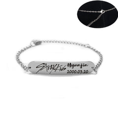 SKZ Name Birthday Stainless Steel Bracelet