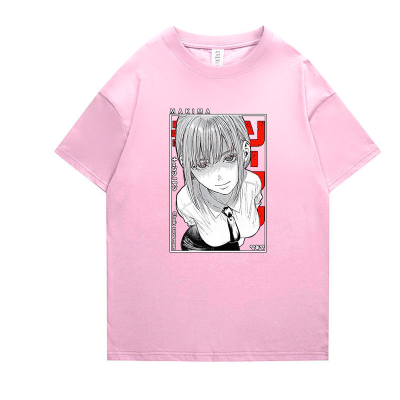 Unisex Anime Graphic Short-sleeved T-shirt