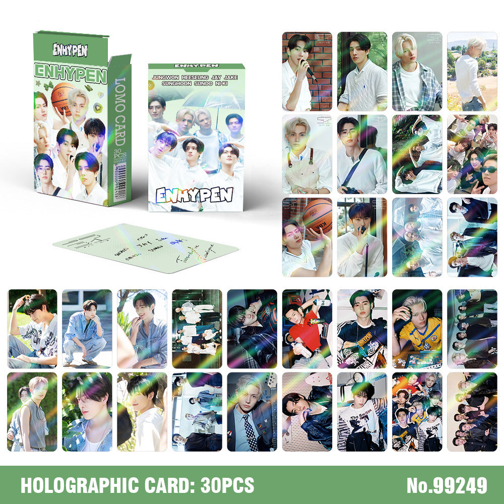 30pcs EN Season's Greetings Holographic Photocard