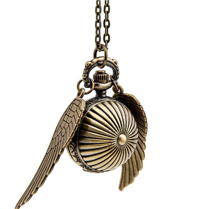 Quidditch Flip Pocket Watch Necklace