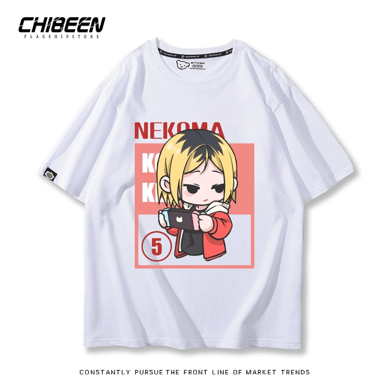 Hinata Anime Print Casual Cotton T-shirt